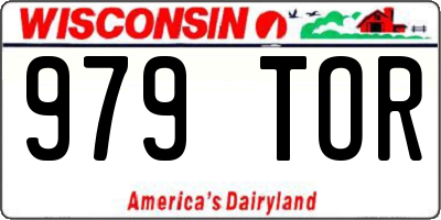 WI license plate 979TOR