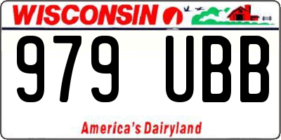 WI license plate 979UBB