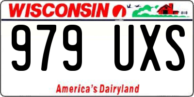 WI license plate 979UXS