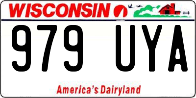 WI license plate 979UYA