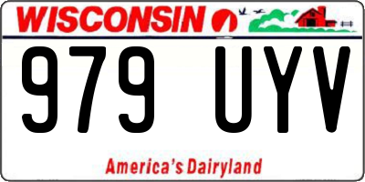 WI license plate 979UYV
