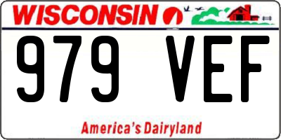 WI license plate 979VEF