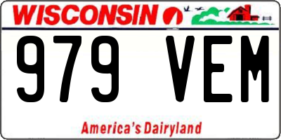 WI license plate 979VEM