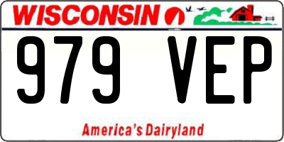 WI license plate 979VEP