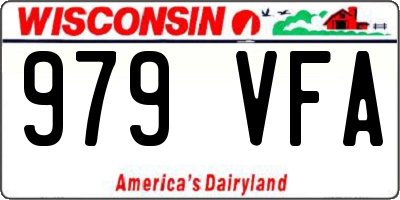 WI license plate 979VFA