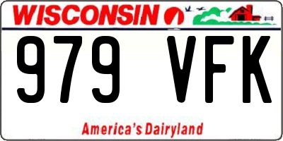 WI license plate 979VFK
