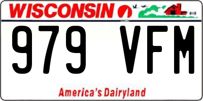 WI license plate 979VFM