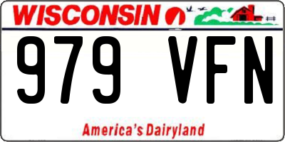 WI license plate 979VFN