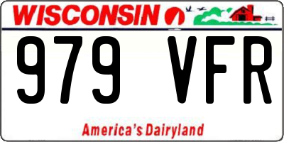 WI license plate 979VFR