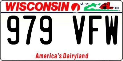 WI license plate 979VFW
