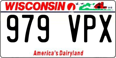 WI license plate 979VPX