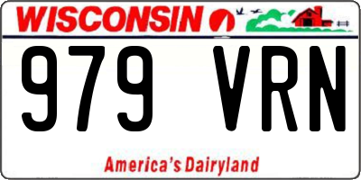 WI license plate 979VRN