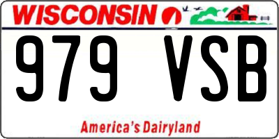 WI license plate 979VSB