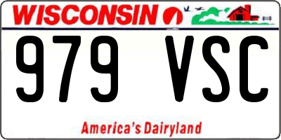 WI license plate 979VSC
