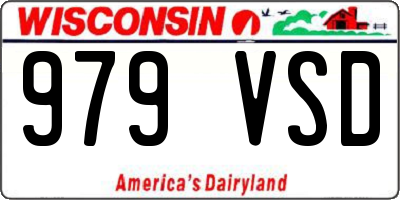 WI license plate 979VSD