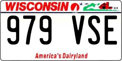 WI license plate 979VSE