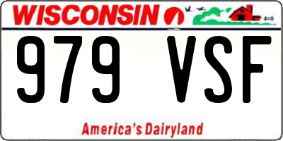 WI license plate 979VSF