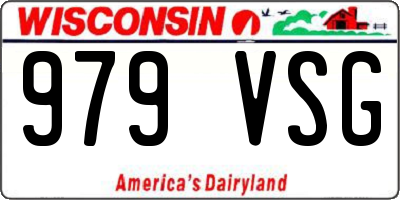 WI license plate 979VSG