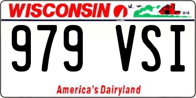 WI license plate 979VSI