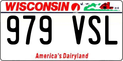WI license plate 979VSL