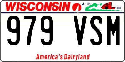 WI license plate 979VSM