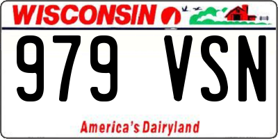 WI license plate 979VSN