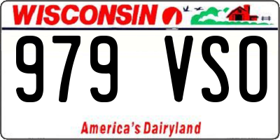 WI license plate 979VSO