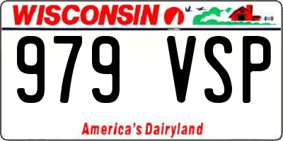WI license plate 979VSP