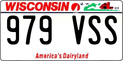WI license plate 979VSS