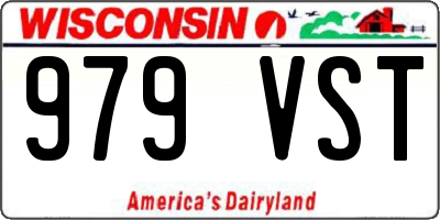 WI license plate 979VST
