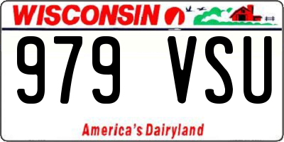 WI license plate 979VSU