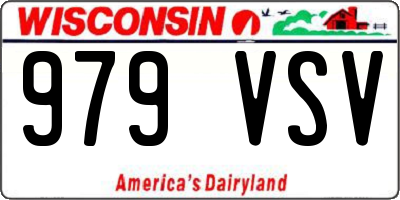 WI license plate 979VSV