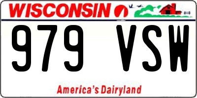 WI license plate 979VSW