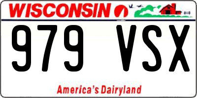 WI license plate 979VSX