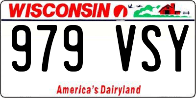 WI license plate 979VSY