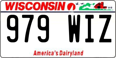 WI license plate 979WIZ