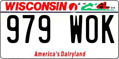 WI license plate 979WOK
