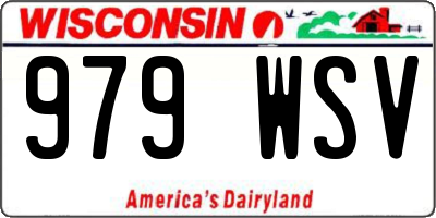 WI license plate 979WSV