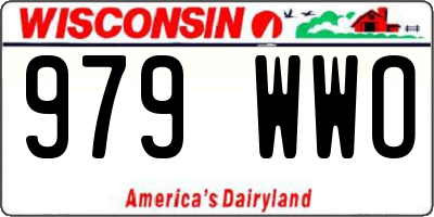 WI license plate 979WWO