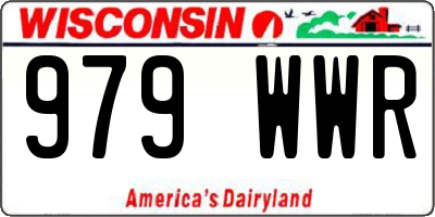 WI license plate 979WWR