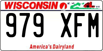 WI license plate 979XFM
