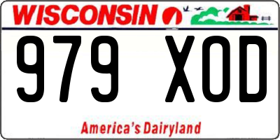 WI license plate 979XOD