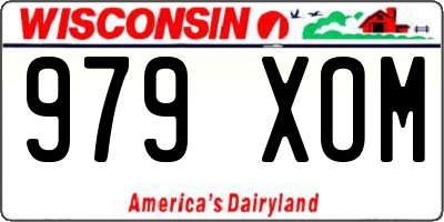 WI license plate 979XOM