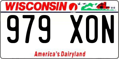 WI license plate 979XON