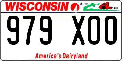WI license plate 979XOO