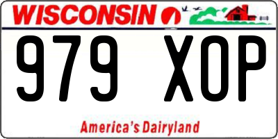 WI license plate 979XOP