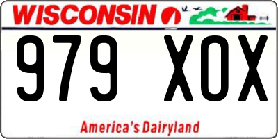 WI license plate 979XOX