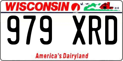 WI license plate 979XRD