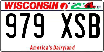 WI license plate 979XSB