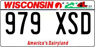 WI license plate 979XSD